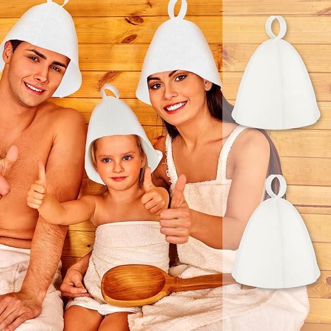 JaGely Sauna Hat for Men Women Sauna Hat Vaporarium Cap Russian Banya Cap for - Image 4