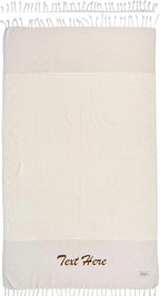 Personalized Embroidered Beach Towel | Throw Blanket, Easy Carry, Sand Free by LA%60HAMMAMFINELIVING
