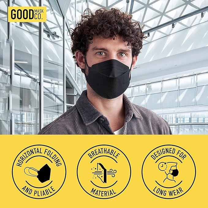 Good Mask Co. Good Comfort KN95 Face Mask, Disposable, Comfortable - Image 5