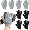 Exfoliating Gloves for Big Hands 8Pack- Lengthened and Large Double-Sided by Alotpower