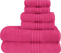 BOUTIQUO 6 Pack Cotton Towel Set, Contains 2 Bath Towels 28x55 inch, 2 Hand by BOUTIQUO
