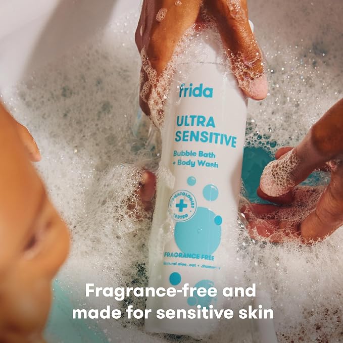 Frida Baby Unscented Fragrance-Free Bubble Bath + Body Wash, Oat & Chamomile - Image 4