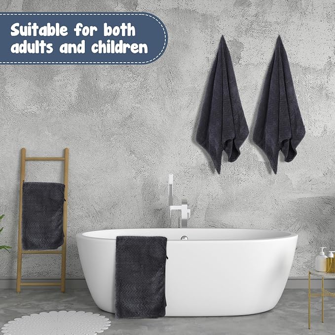 SmoothNovelty 16 Pack Microfiber Bath Towels Bulk 27'' x 60'' Oversized Size - Image 5