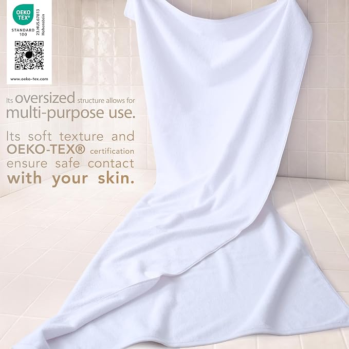Cotton Paradise 100% Cotton 40x80 Oversized Bath Sheet, Extra Large Turkish - Image 3