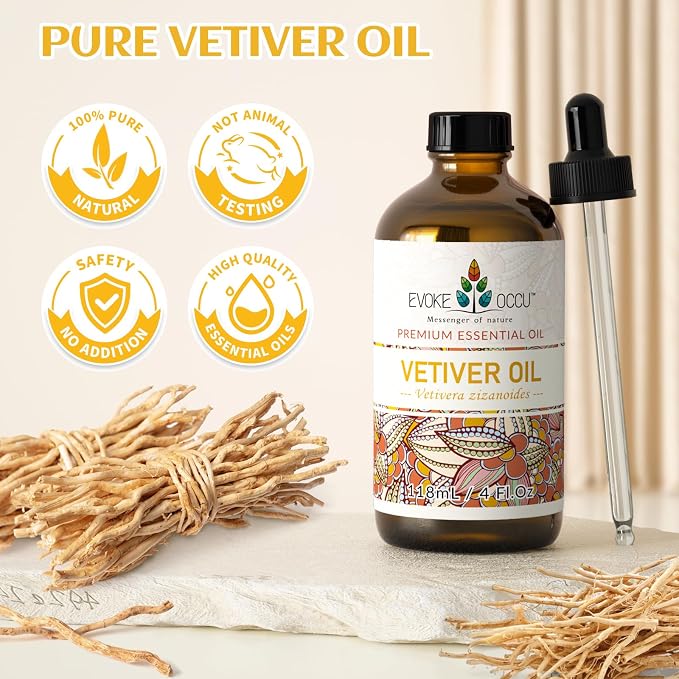 EVOKE OCCU Pure & Natural Vetiver Essential Oil - Image 6