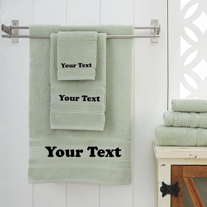Personalize Your Towels with Custom Embroidery: Names, and Initials. Perfect by Ephesos