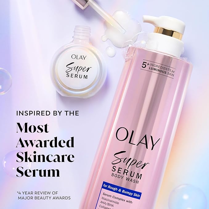 Olay Super Serum Body Wash for Rough & Bumpy Skin, Hydrating & Renewing Serum - Image 6