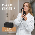 Black Bath Towel Set of 6 - Image 6