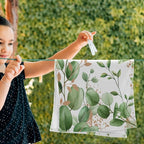 Green Gold White Leaves Hand Towels - Image 4