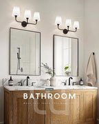Bathroom Light Fixtures, 3-Light Oil Rubbed Bronze Vanity Lights - Image 4