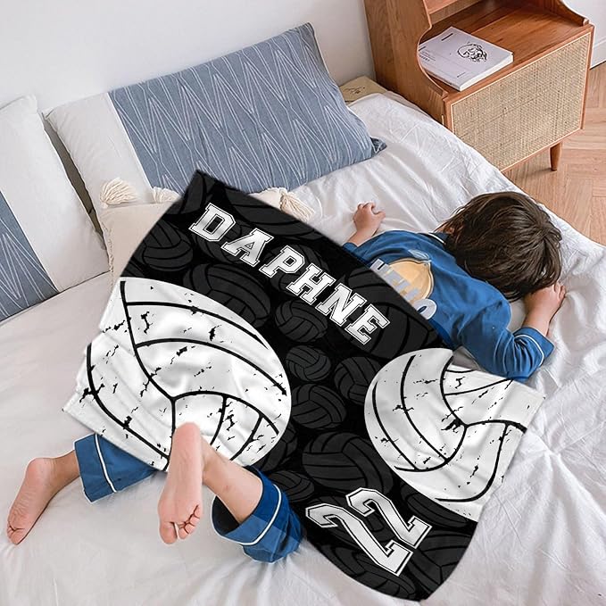 Custom Volleyball Blanket, Personalized Volleyball Blanket, Customized Sport - Image 4