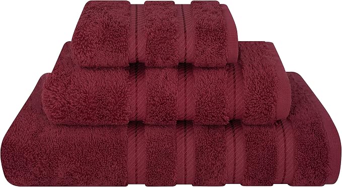 American Soft Linen Premium 3 Piece Towel Set, 1 Bath Towel 1 Hand Towel 1 by AmericanSoftLinen