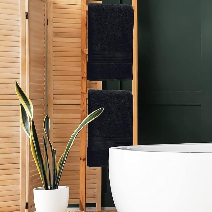 BOUTIQUO 100% Cotton 2 Pack Bath Towel Set 28x55 inches, Eco-Friendly Large - Image 4