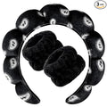 Zkptops Spa Headband for Washing Face Wristband Set Sponge Makeup by ZKPTOPS
