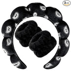 Zkptops Spa Headband for Washing Face Wristband Set Sponge Makeup by ZKPTOPS