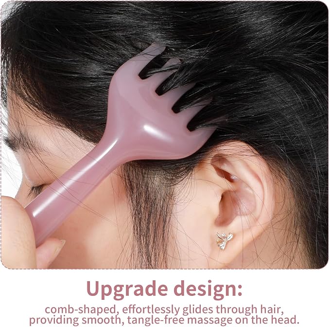 WY LIGHTING LEVEL 2Pcs Head Massager Manual Hair Scalp Massager Gua Sha Five - Image 5