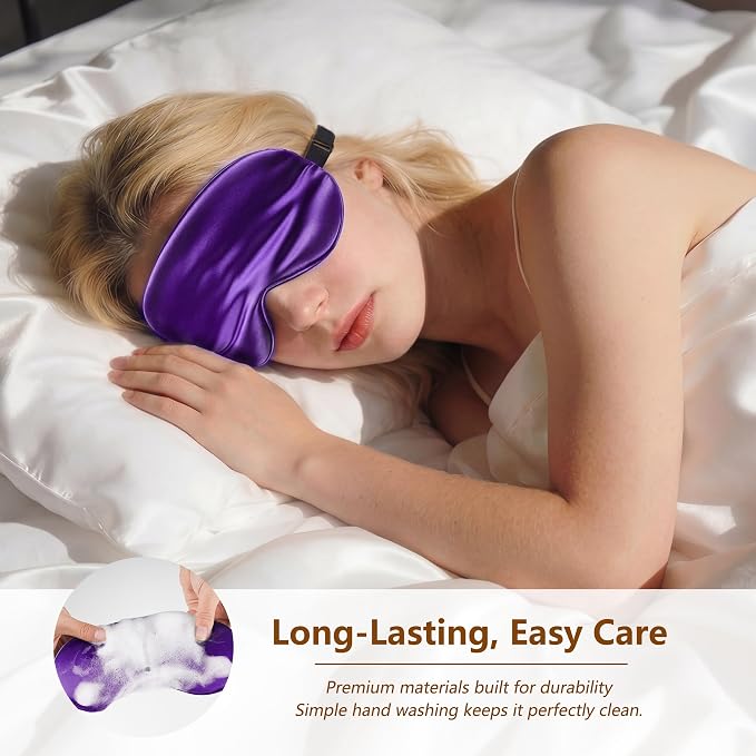 Sleep Mask Silk Eye Mask for Men Sleeping Mask, Adjustable Elastic Strap for - Image 5
