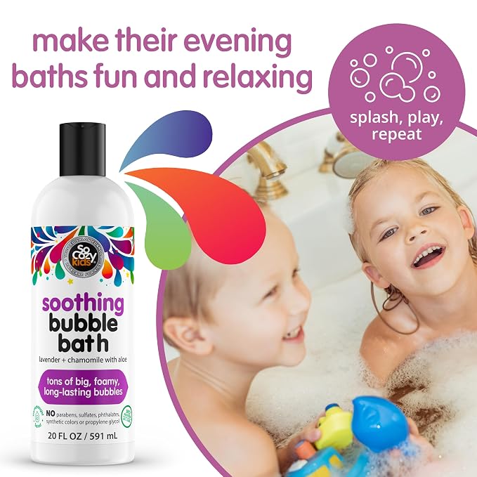 SoCozy Soothing Bubble Bath for Kids, Lavender & Chamomile, Moisturizing - Image 2