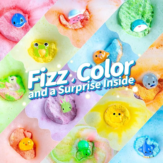 Bath Bombs for Kids with Surprise Inside – 24 Pack Handmade Bath Bombs with - Image 4