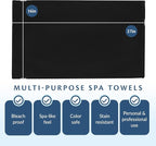Black Bleach Proof Towels Set, 96 Pack 100% Cotton 16" X 27" Color Safe - Image 6