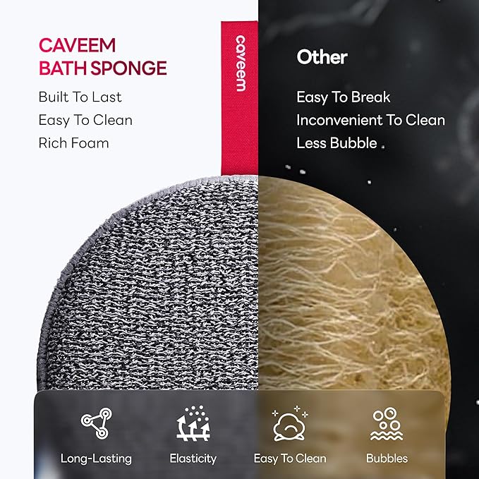 Caveem Exfoliating Body Scrubber, Bath and Body Scrub Buffer, Body Exfoliator - Image 6