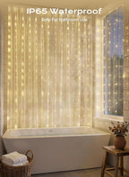 Brightown 180 LED Shower Curtain Lights, 70 Inch Warm White Fairy Lights - Image 3