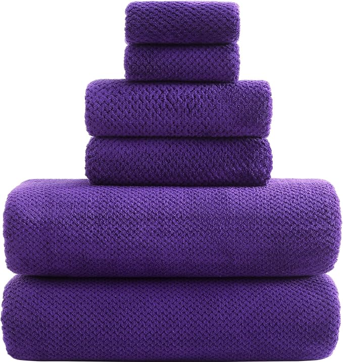 YTYC 29x59 Inch Bath Towels Set of 6 Large, Super Soft Lint Free Lightweight - Image 7