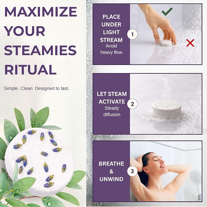 STEAMIES Shower Steamers Aromatherapy Deep Sleep 15 Pack – Premium Lavender - Image 6
