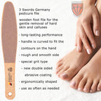 3 Swords Germany Brand Quality Foot File Made from German Beech Wood, Two-Sided - Image 2