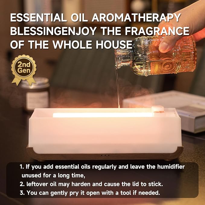 TMEHM Sound Reactive Flame Air Diffuser Humidifier, 7 Colors Aromatherapy - Image 5