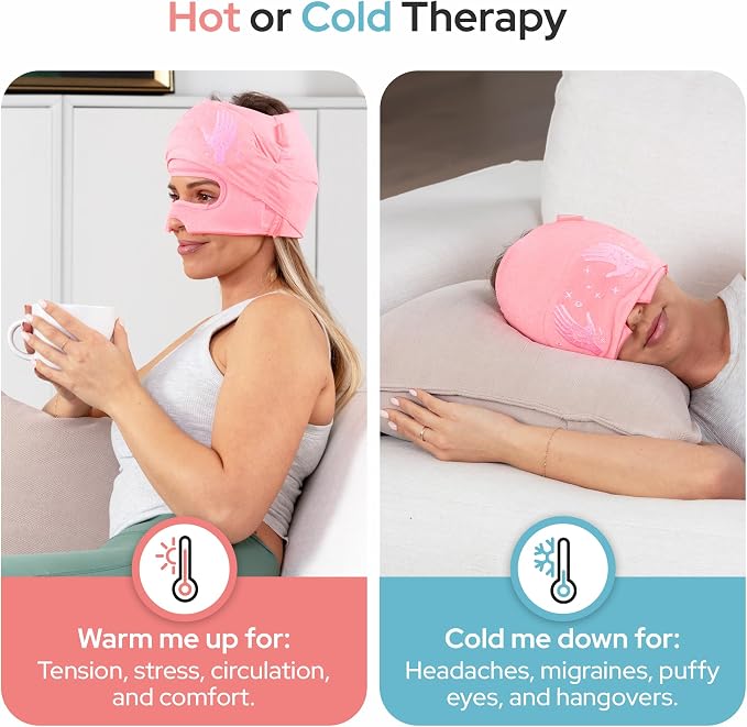 Migraine Relief Cap with Slide-Up Eye Mask - Image 5