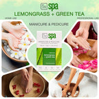 Lemongrass + Green Tea 4-in-1 Manicure & Pedicure Spa Set – Exfoliate, Hydrate - Image 4