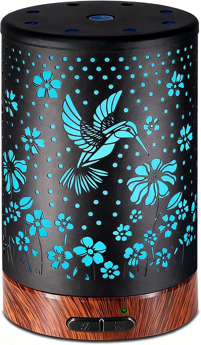 EQUSUPRO Essential Oil Diffuser 150ml Black Metal Aromatherapy Oil Diffuser by EQUSUPRO