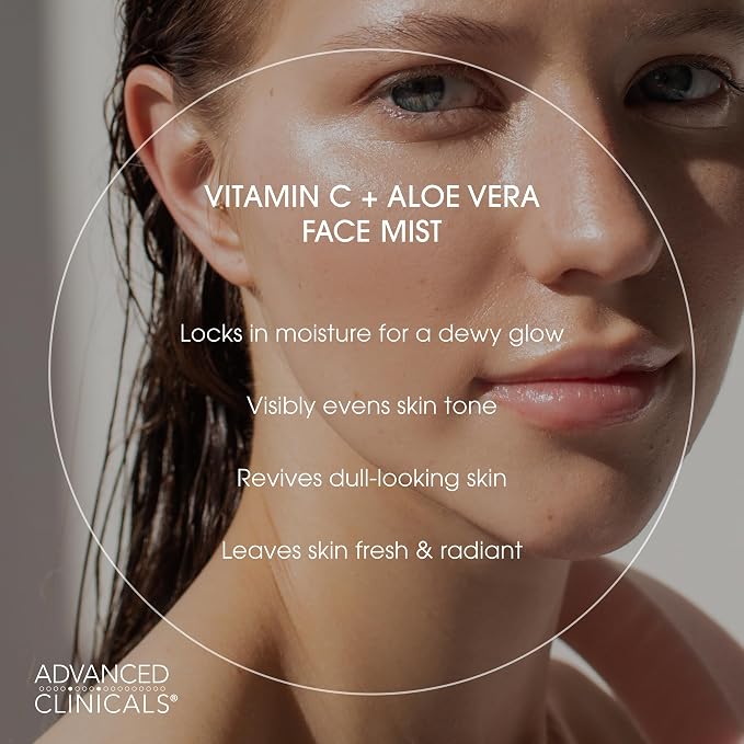 Advanced Clinicals Vitamin C Face Toner + Ferulic Acid & Rosewater, Antioxidant - Image 3