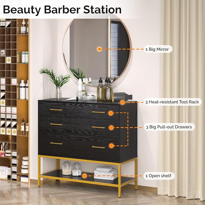 OmySalon Salon Stations for Hair Stylist, Barber Station - Image 3