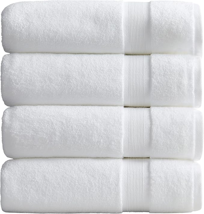 Springtree Home Luxury Bamboo Rayon Bath Towel Set of 4 | 35% Bamboo Rayon by SpringtreeHome
