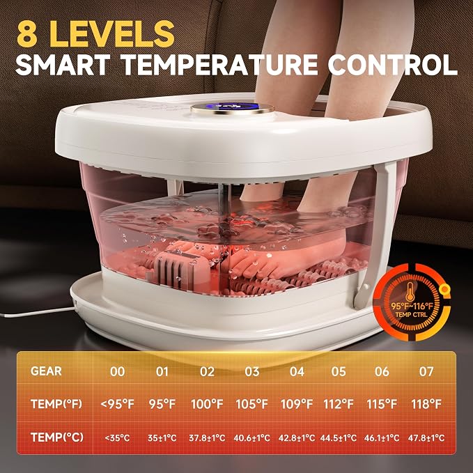 Foot Spa Bath Massager with Heat Bubble，Heating Foot Soaking Tub - Image 3