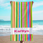 JML Custom Beach Towel with Name, Personalized Microfiber Beach Towel with Name by JML