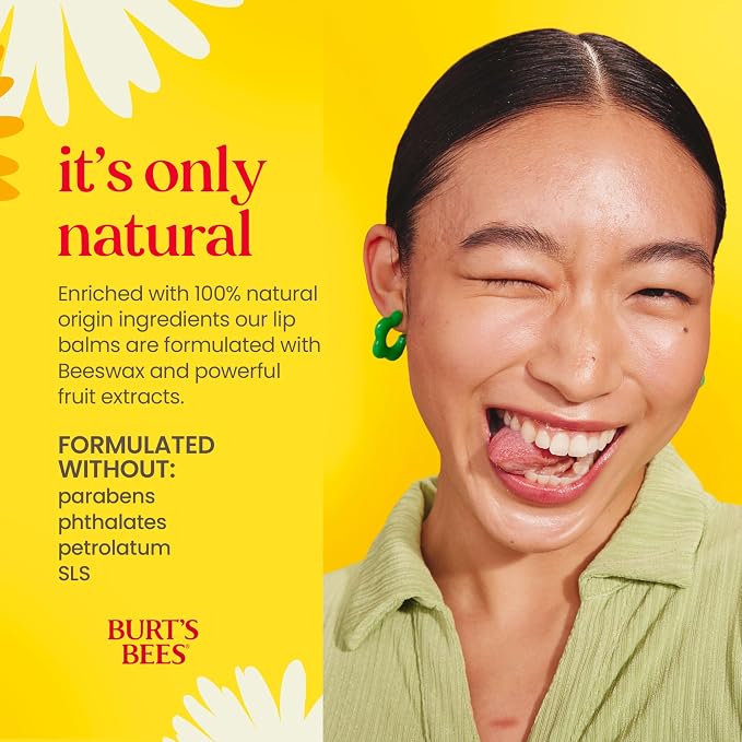 Burt's Bees Lip Balm, Strawberry, Coconut and Pear, and Vanilla Bean Pack - Image 3