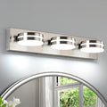 3-Light Bathroom Vanity Light, Brushed Nickel Bathroom Light Fixtures Over by BATHROOMLIGHTINGFIXTURES