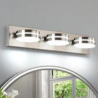 3-Light Bathroom Vanity Light, Brushed Nickel Bathroom Light Fixtures Over by BATHROOMLIGHTINGFIXTURES