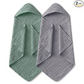 Yoofoss Hooded Baby Towels for Newborn 2 Pack 100% Muslin Organic Cotton Baby by YOOFOSS