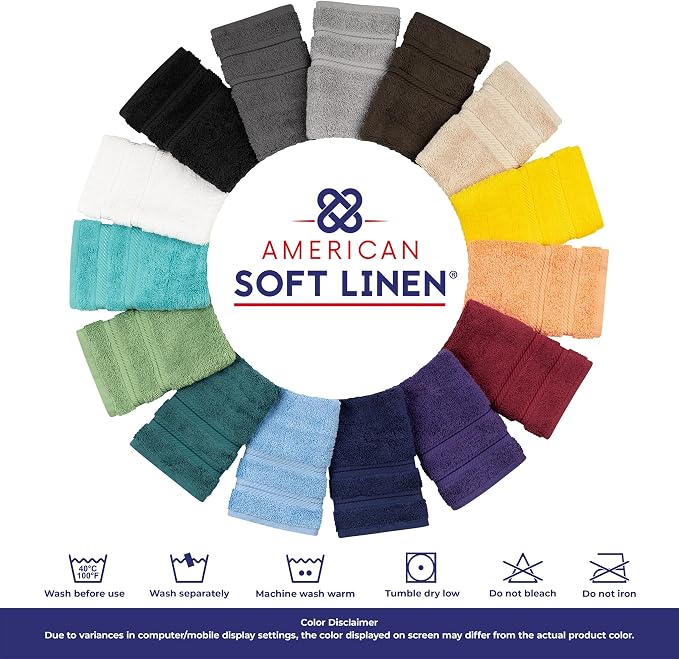 American Soft Linen Premium 3 Piece Towel Set, 1 Bath Towel 1 Hand Towel 1 - Image 8