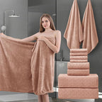 8-Piece Bath Towels Set, 2 Oversized Large Bath Towel Sheet, 2 Hand Towels and by Ycosy