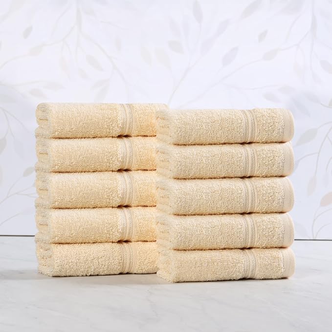 Superior Egyptian Cotton 10-Piece Face Towel Set, Small Towels - Image 2