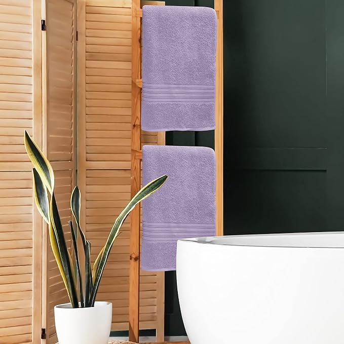 BOUTIQUO 100% Cotton 2 Pack Bath Towel Set 28x55 inches, Eco-Friendly Large - Image 4