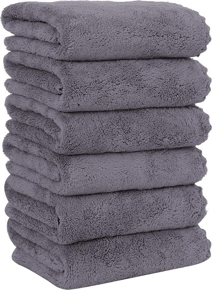 MOONQUEEN 6 Pack Premium Hand Towels by MOONQUEEN