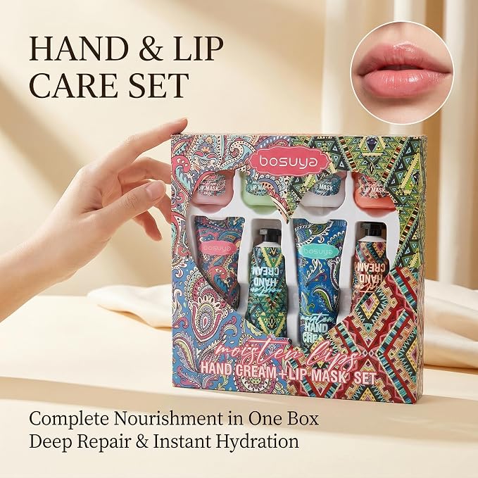 Hand Cream and Lip Balm Set, Hand Lotion and Chapstick Gift Set, 8 Pack - Image 5