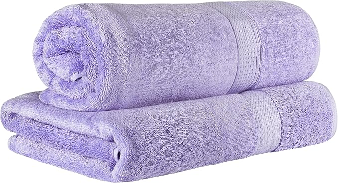 SUPERIOR Egyptian Cotton Pile Bath Sheet Set of 2, Ultra Soft Luxury Towels by SUPERIOR