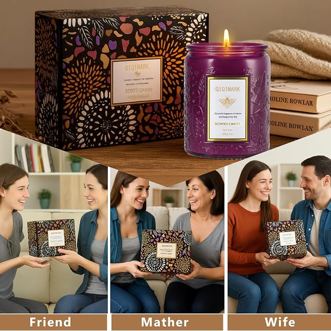 6 Pack Candles for Home Scented, Christmas Gifts Candle Set for Women, 42 oz - Image 5